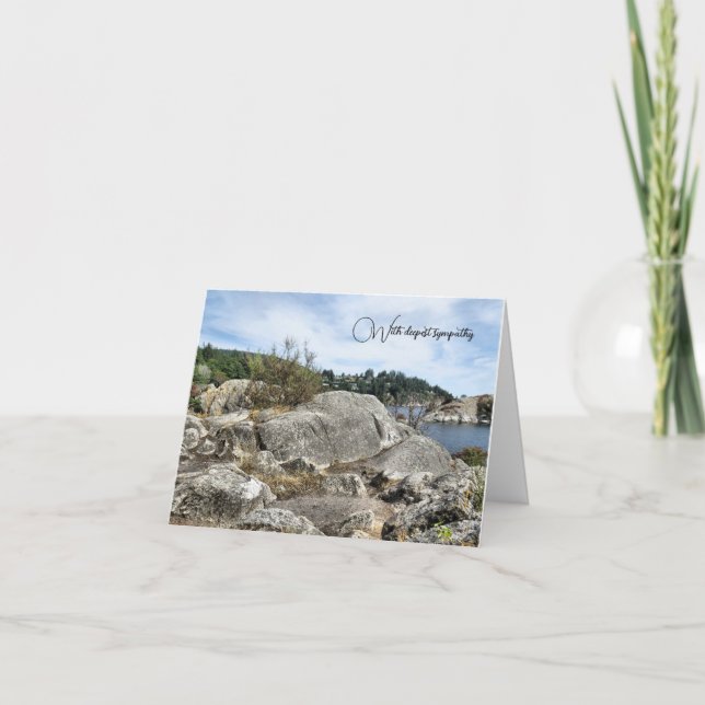 Peaceful Oceanside Landscape - Sympathy Card (Front)