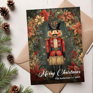 Peaceful old fashioned Christmas nutcracker Holiday Card