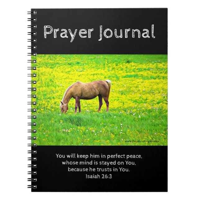 Peaceful Palomino Horse Prayer Journal (Front)