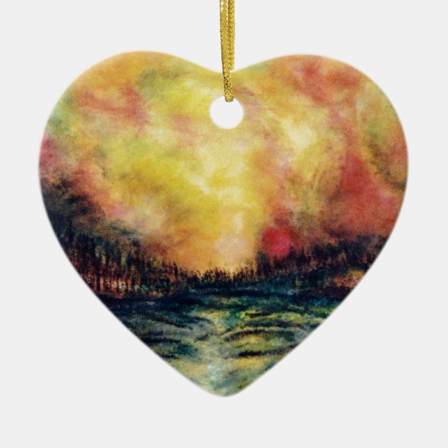 Peaceful Path Ceramic Tree Decoration (Front)