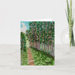 Peaceful Path through the woods Thank You Card