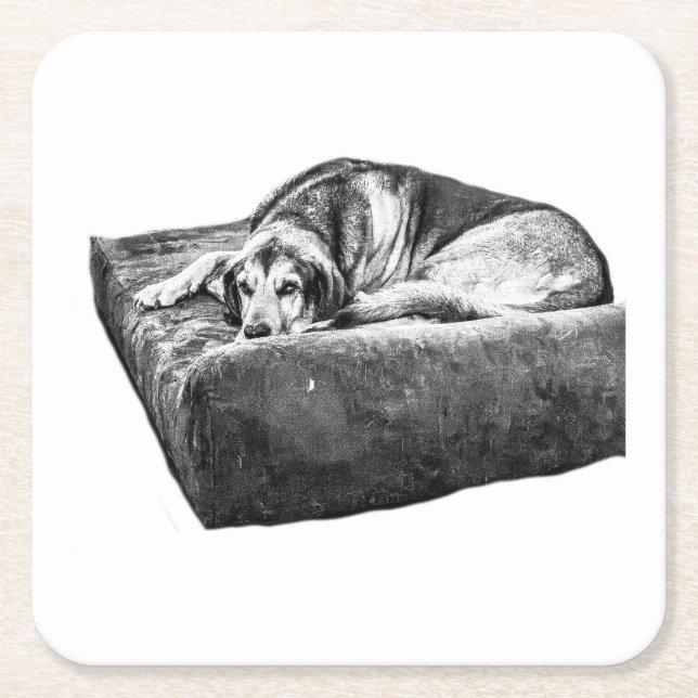 Peaceful Pause Square Paper Coaster (Front)