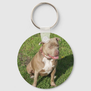 Peaceful Pitbull Key Ring