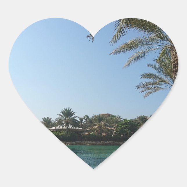 Peaceful Place Heart Sticker (Front)