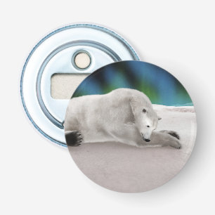 Peaceful Polar Bear Arctic Nature Illustration Bottle Opener