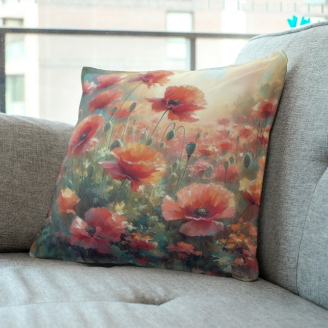 Peaceful Poppy Meadow Cushion (Creator Uploaded)