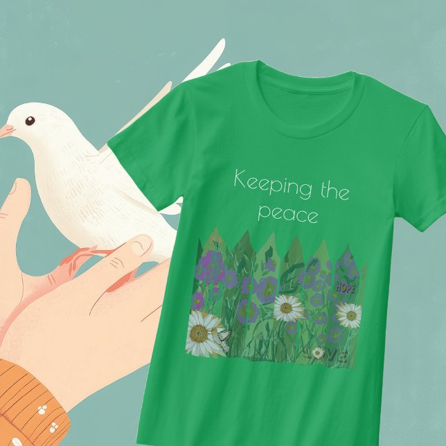 Peaceful, Pretty Floral Garden Fence  T-Shirt (Creator Uploaded)