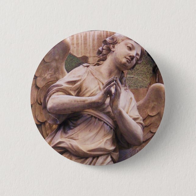 Peaceful Renaissance Angel 6 Cm Round Badge (Front)