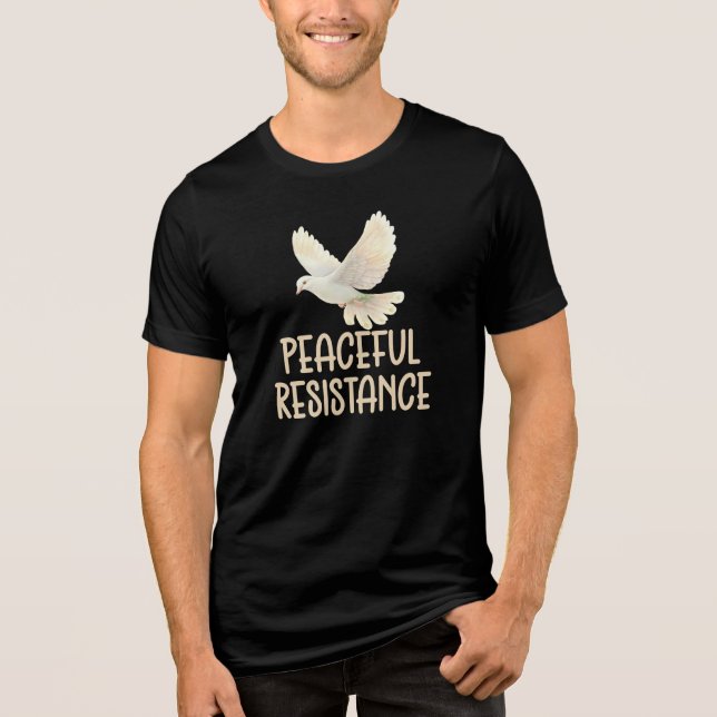 Peaceful Resistance, Bird Lover Tri-Blend Shirt (Front)