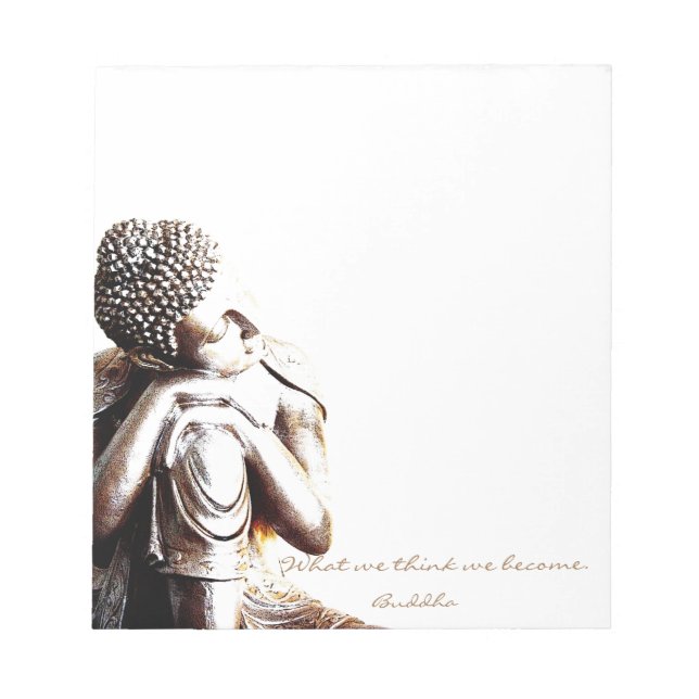 Peaceful resting Buddha with words of wisdom Notepad (Front)