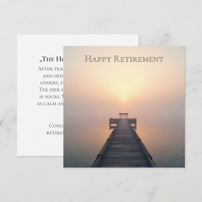 Peaceful Retirement Greeting Design Card (Front/Back)