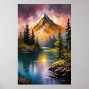 Peaceful River in a Forested Eden Poster