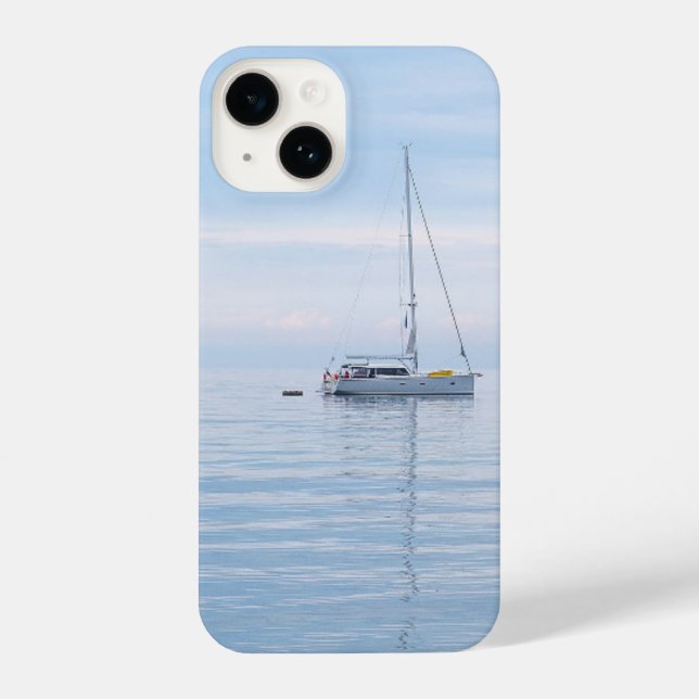 Peaceful Sailboat Sailing Sailor  iPhone Case (Back)