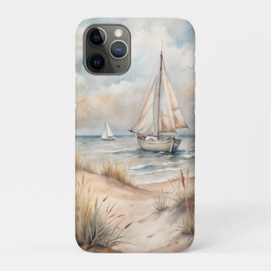 Peaceful Sailing Watercolor Coastal Case-Mate iPhone Case