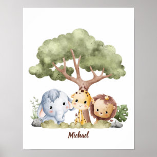 Peaceful Savannah Slumber Customisable Poster