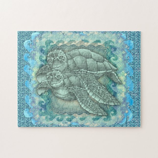 Peaceful Sea Turtles  Jigsaw Puzzle (Horizontal)