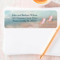  Peaceful Seascape Beach Sailboat Return Address