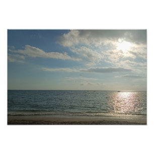 Peaceful seascape view over Mediterranean sea Photo Print