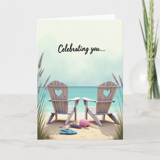 Peaceful Seaside Birthday Card (Front)