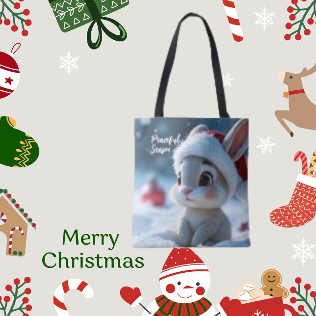  Peaceful Season, and Big Eye Rabbit Tote Bag (Creator Uploaded)