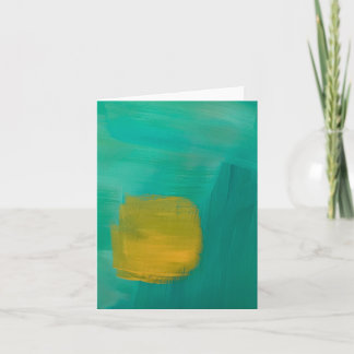 Peaceful, serene, blue-green, minimalist note card
