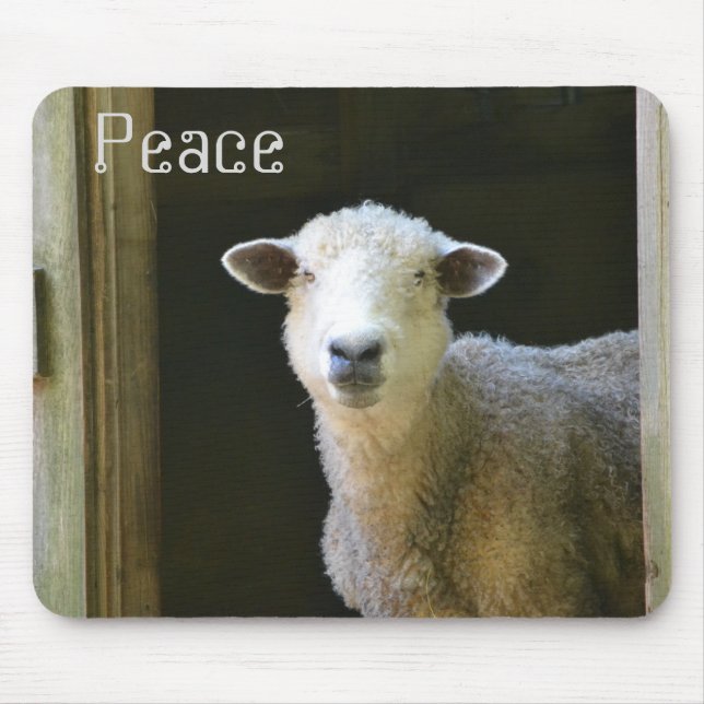 Peaceful Sheep Mouse Pad (Front)