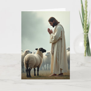Peaceful Shepherd Scene Card