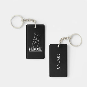 Peaceful sign key ring