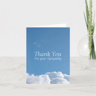 Peaceful Sky 1 Sympathy Thank You note card