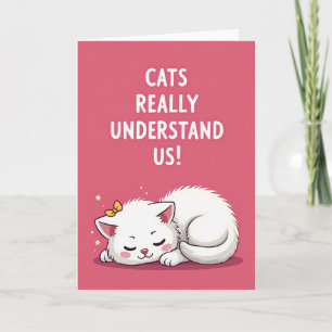 Peaceful Sleeping Cat Birthday Card