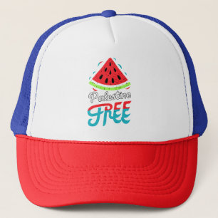 Peaceful Slices Watermelon Free Palestine - Suppor Trucker Hat