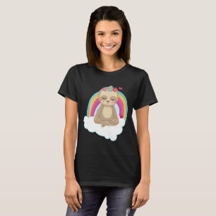 Peaceful Sloth Meditating Quietly on a Cloud T-Shirt