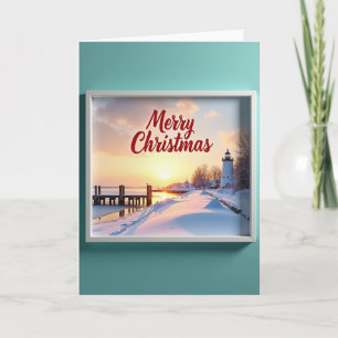 Peaceful Snowy Sunrise Card