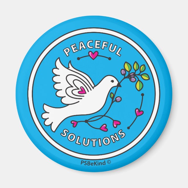 Peaceful Solutions 2_Round Magnet 2.25" (Front)