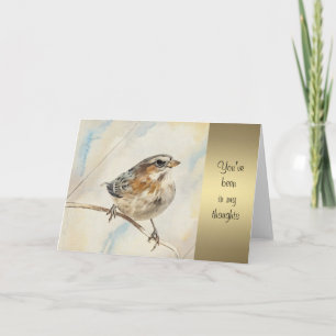 Peaceful Sparrow - Thinking of You Card