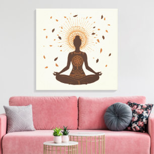 Peaceful Spirit – Feminine Energy Meditation Art Canvas Print