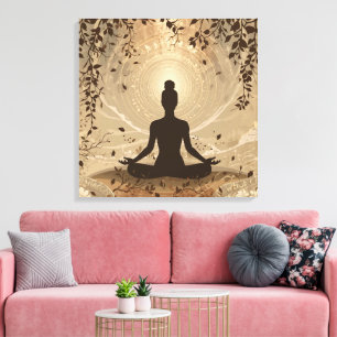 Peaceful Spirit – Minimal Meditation Art Canvas Print