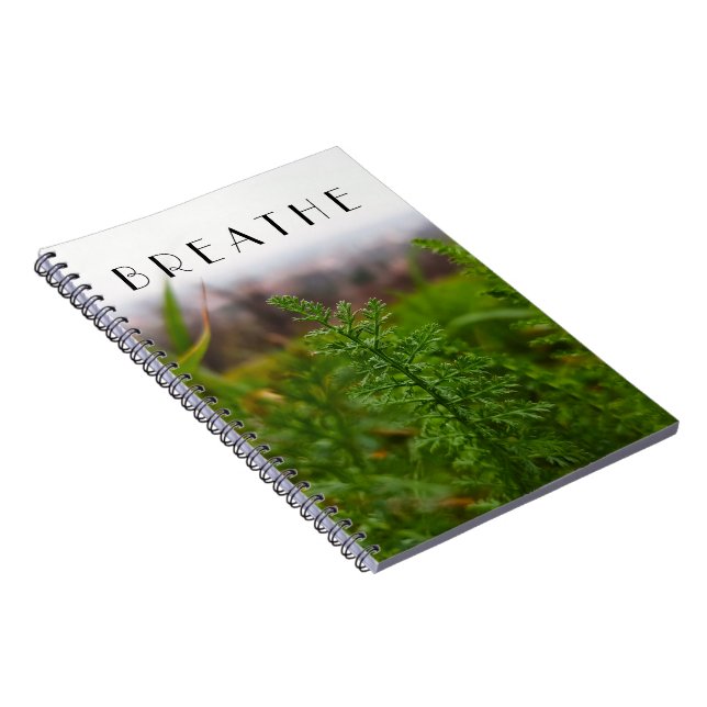 Peaceful Spring Green Meadow Botanical Notebook (Right Side)