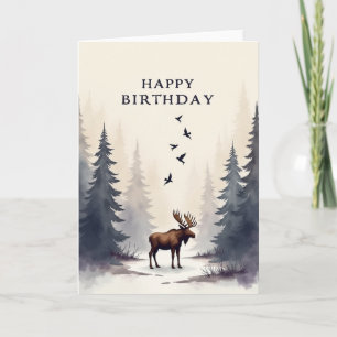Peaceful Stag Birthday Card