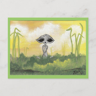 Peaceful Summer Alien Postcards