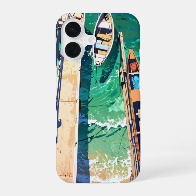Peaceful Summer Pier iPhone 16 Case (Back)