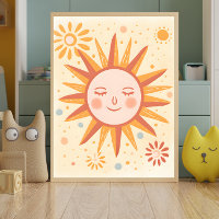 Peaceful Sun Nursery Wall Art Poster