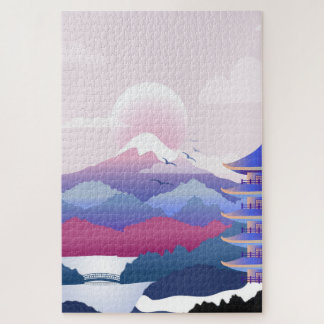 Peaceful Temple Scenery At Dawn Jigsaw Puzzle