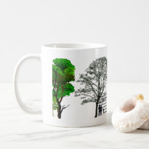 peaceful tree silhouette coffee mug