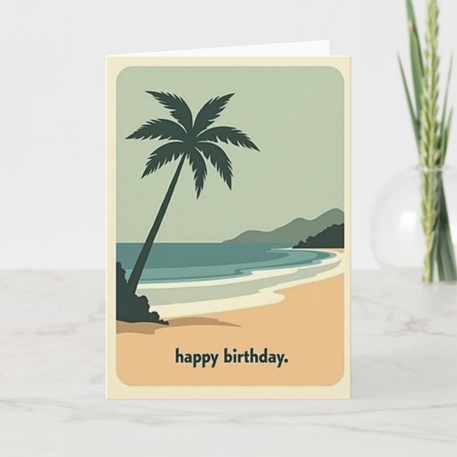 Peaceful Tropical Plant Card (Front)
