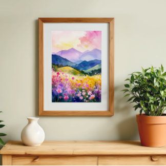 Peaceful Valley Blooming Hills Wall Art
