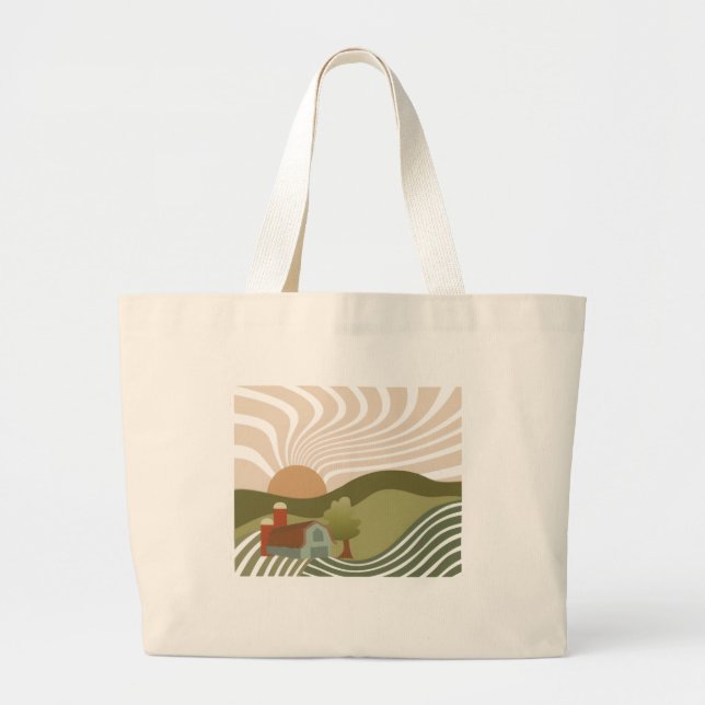 Peaceful Valley Large Tote Bag (Front)