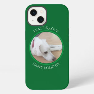 Peaceful White Dog Red Collar Christmas Case-Mate iPhone 13 Case