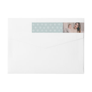 Peaceful Winter Holiday Photo Wrap Around Label