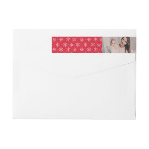 Peaceful Winter Holiday Photo Wrap Around Label
